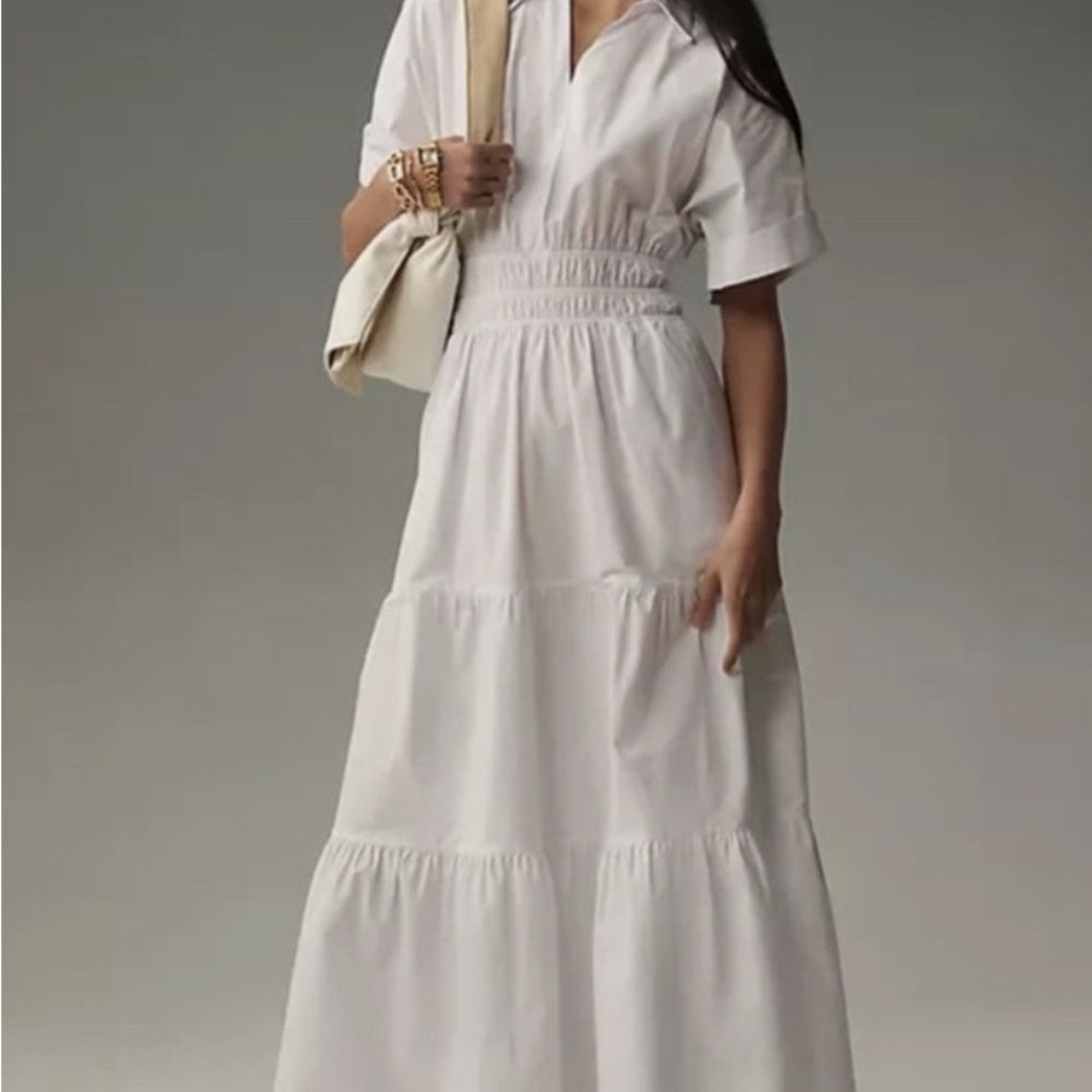 Anthropologie White Maxi Dress